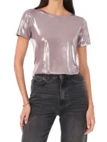 Vince Camuto Metallic Top In Mocha