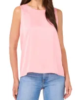 Vince Camuto Sleeveless High-low Top In Faded Rose