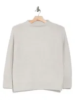 Vince Funnel Neck Cashmere Sweater In Heather Platinum