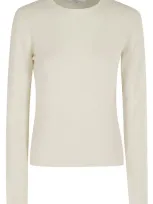 Vince Soft Boucle Ls Crew In Ivr Ivory