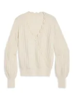 Vineyard Vines Wrap Sweater In Marshmellow