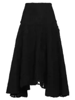 Vitelli Ankle-length Flared Skirt In Black