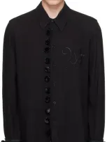 Wales Bonner Menelik Pom-poms Shirt In Black