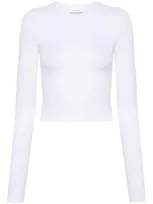 Wardrobe Nyc Fitted Long Sleeve T Shirt In White