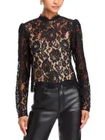 Wayf Nadia Lace Top In Black