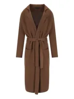 Weekend Max Mara Kabul Brown Belted Cardigan