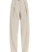 Weekend Max Mara Wide Dingey Trous In Beige