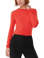 Whistles Annie Sparkle Crewneck Top In Red