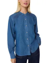 Whistles Pintucked Denim Shirt