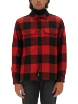 Woolrich Alaskan Check-pattern Overshirt In Red