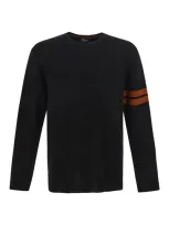 Zegna Crewneck Knit Sweater In Black