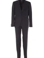 Zegna Wool And Mohair Tuxedo In Blue