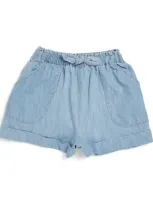 Zimmermann Kids' Denim Waverly Shorts In Blue