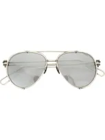 Werkstatt:münchen Aviator Sunglasses In Metallic