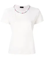 Alanui Bead-embellished T-shirt In White