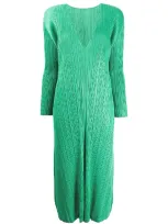 Issey Miyake Monthly Colors Reversible Shift Midi Dress In Verde