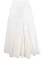 Joseph Barton Flared-panel Cotton-blend Skirt In White