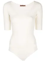 Altuzarra V-neck Knitted Bodysuit In Neutrals