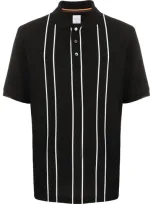 Paul Smith Stripe Front Shirt In Black