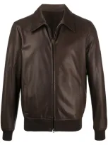 Salvatore Santoro Front Zip Jacket In Brown