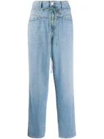 Closed X Societé Anonyme Drawstring Jeans In Blue