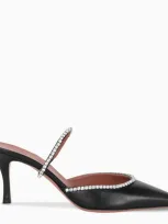 Amina Muaddi Black Gilda Mule Sp Sandals