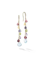 Marco Bicego Women's Paradise 18k Yellow Gold, Mixed-stone & Diamond Long Drop Earrings In Yellow Gold Multi