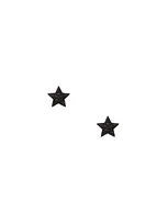 Alinka Black Rhodium 18kt White Gold Stasia Mini Star Diamond Stud Earrings In Metallic