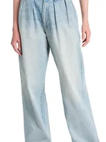 Denimist Blair Pleated Wide-leg Jeans In Blue