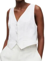 Allsaints Petra Crossback Vest In Off White