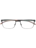 Mykita Henning Square Frame Glasses In Brown