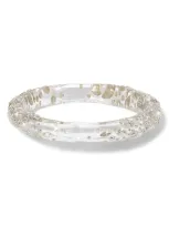 Alexis Bittar Confetti Crystal Lucite Hinge Bracelet In Clear/crystal