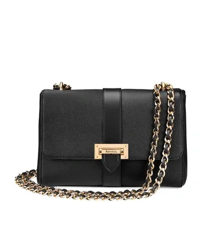 Aspinal Of London Lottie Chain-strap Leather Bag In Black