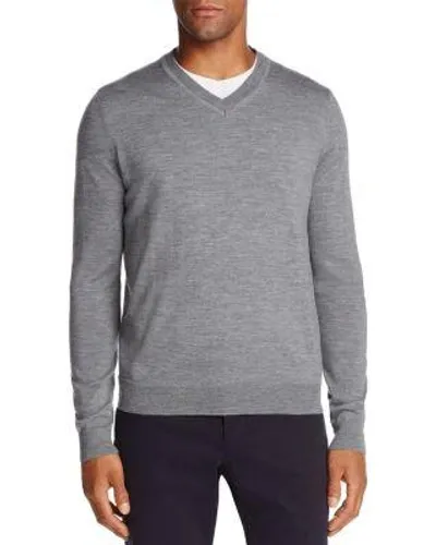 The Men's Store At Bloomingdale's V-neck Merino Sweater - 100% Exclusive In Medium Gray