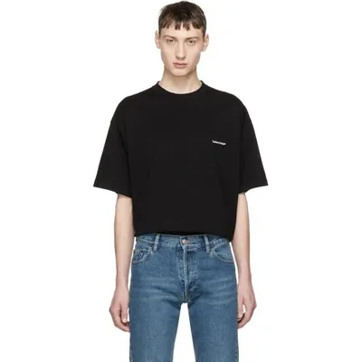 Balenciaga Black Bb Medium Fit T-shirt