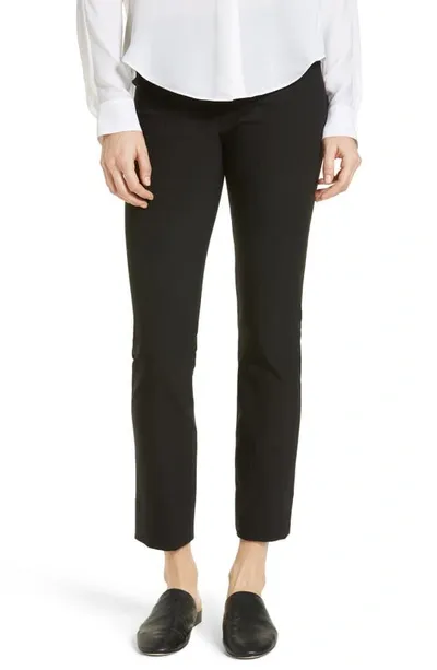 Vince Stitch-front Seam Leggings In Black Leaf