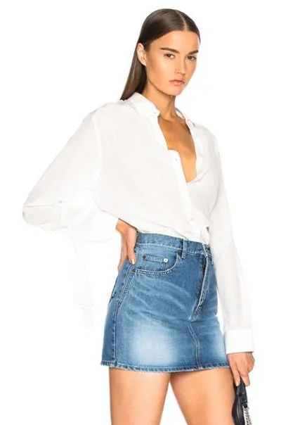 Saint Laurent Button Down Blouse White