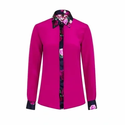 Sophie Cameron Davies Berry Pink Rose Silk Shirt