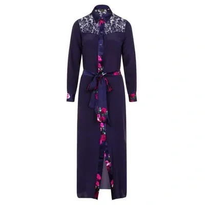 Sophie Cameron Davies Midnight Blue Silk Maxi Dress