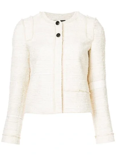 Proenza Schouler Lady Cotton-blend Bouclé-tweed Jacket In White