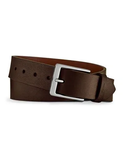 Shinola Men's Lightning Bolt Leather Belt In Dark Brown