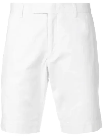 Polo Ralph Lauren White Cotton Twill Bermuda Shorts In Deckwash White