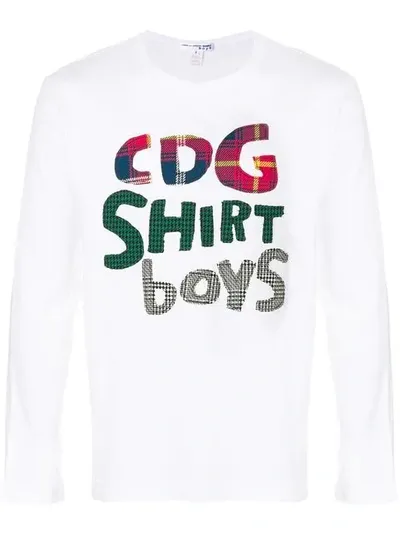 Comme Des Garçons Shirt Printed Sweatshirt In White