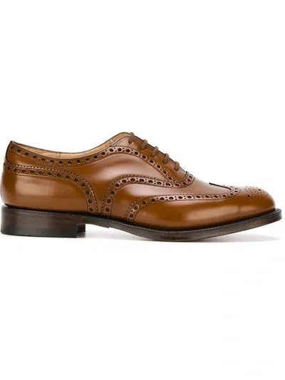 Church's Burwood Wingtip Leather Oxfords In Sandalwood