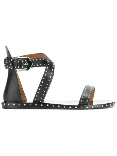 Givenchy Elegant Strappy Studded Sandal In Black