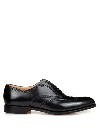 Church's Berlin Leather Oxford Brogues In Black