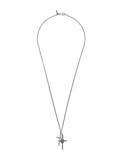 Emanuele Bicocchi Cross Pendant Necklace In Metallic