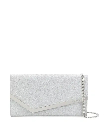 Jimmy Choo Emmie Clutch In Grey