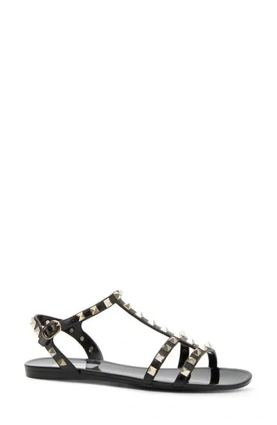 Valentino Garavani Rockstud Pvc Sandals In Black