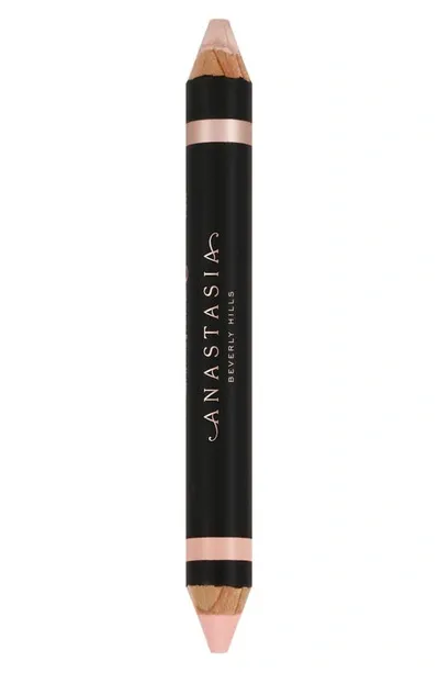 Anastasia Beverly Hills Highlighting Duo Pencil Matte Camille / Sand Shimmer 0.18 oz/ 5 G In Camille Sand